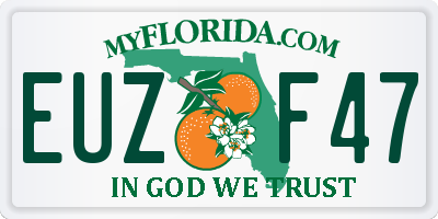 FL license plate EUZF47