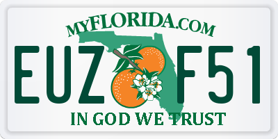 FL license plate EUZF51