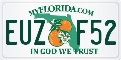 FL license plate EUZF52