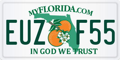 FL license plate EUZF55