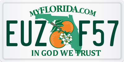 FL license plate EUZF57