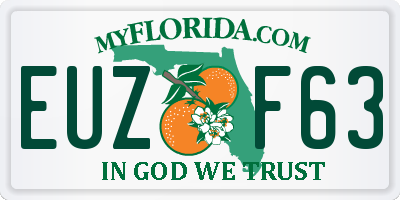 FL license plate EUZF63