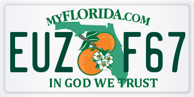 FL license plate EUZF67