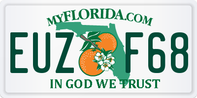 FL license plate EUZF68