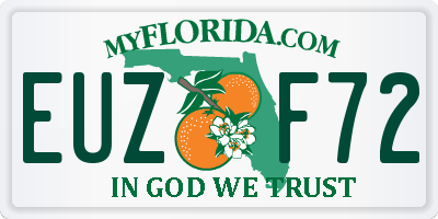FL license plate EUZF72