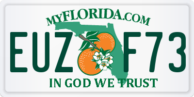 FL license plate EUZF73