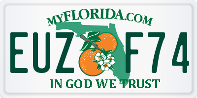 FL license plate EUZF74