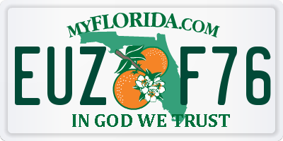 FL license plate EUZF76