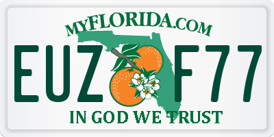 FL license plate EUZF77
