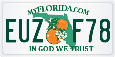FL license plate EUZF78