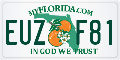 FL license plate EUZF81