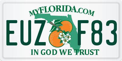 FL license plate EUZF83
