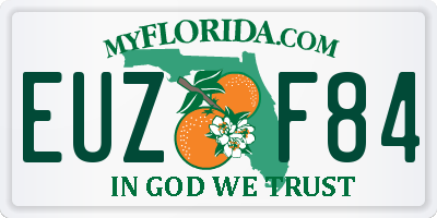 FL license plate EUZF84