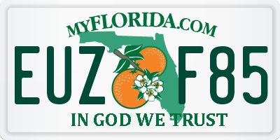FL license plate EUZF85