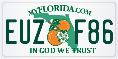 FL license plate EUZF86