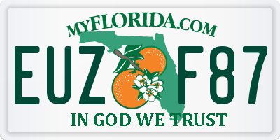 FL license plate EUZF87