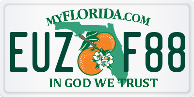 FL license plate EUZF88