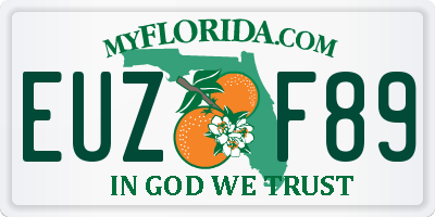 FL license plate EUZF89