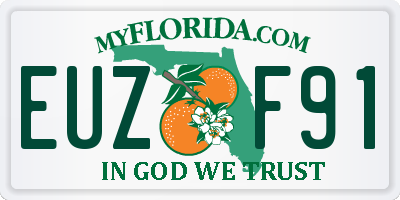 FL license plate EUZF91