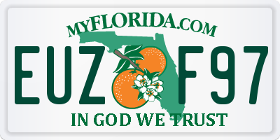 FL license plate EUZF97