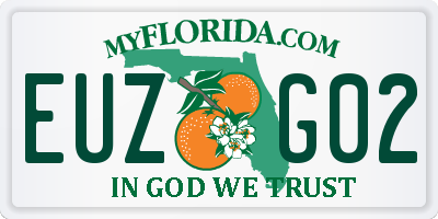 FL license plate EUZG02