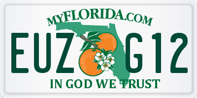FL license plate EUZG12