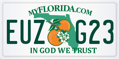 FL license plate EUZG23
