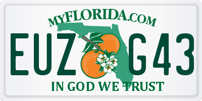 FL license plate EUZG43