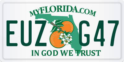 FL license plate EUZG47