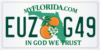 FL license plate EUZG49