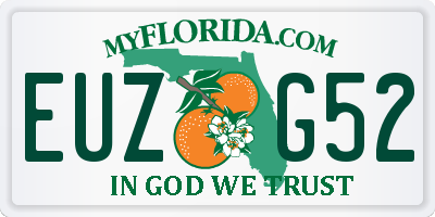 FL license plate EUZG52