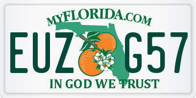 FL license plate EUZG57