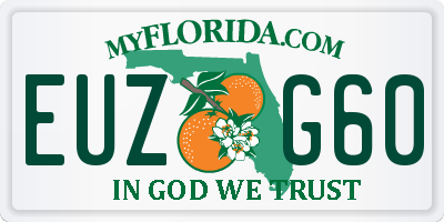 FL license plate EUZG60