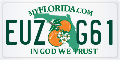 FL license plate EUZG61