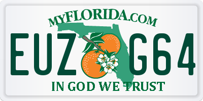 FL license plate EUZG64