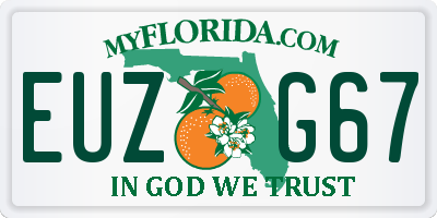 FL license plate EUZG67