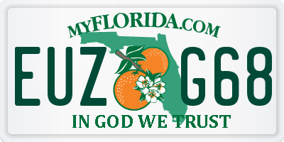 FL license plate EUZG68
