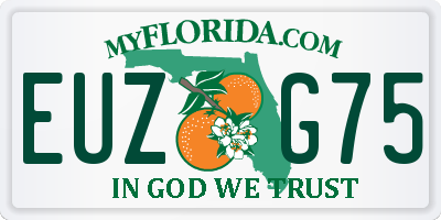 FL license plate EUZG75