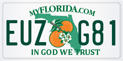 FL license plate EUZG81