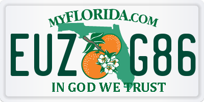 FL license plate EUZG86