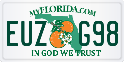 FL license plate EUZG98
