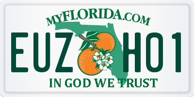 FL license plate EUZH01