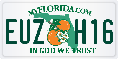 FL license plate EUZH16