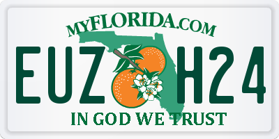 FL license plate EUZH24