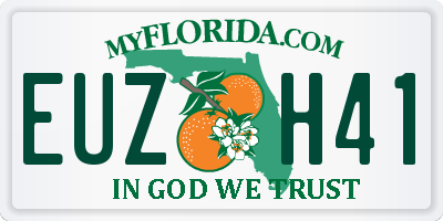 FL license plate EUZH41