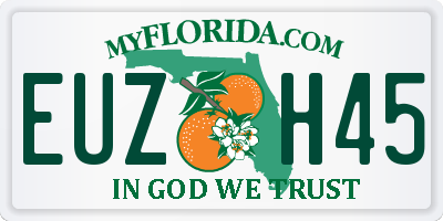 FL license plate EUZH45