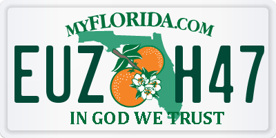 FL license plate EUZH47
