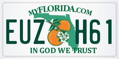 FL license plate EUZH61