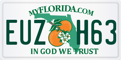 FL license plate EUZH63