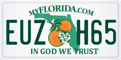 FL license plate EUZH65